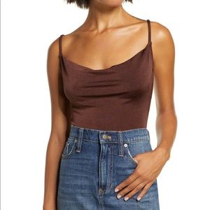 Free People cowl neck bodysuit-NWT